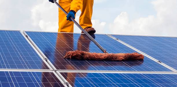 Cleaning of solar panel