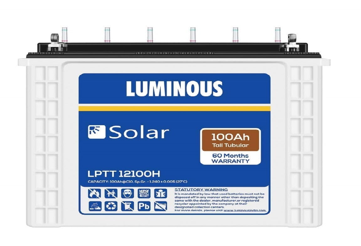 Luminous solar battery 100 Ah