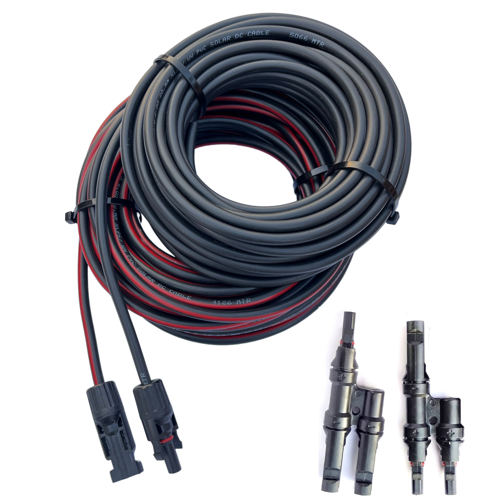 Buy 4 Sq. mm DC Wires with MC4 Connectors at Best Price - Kenbrook Solar