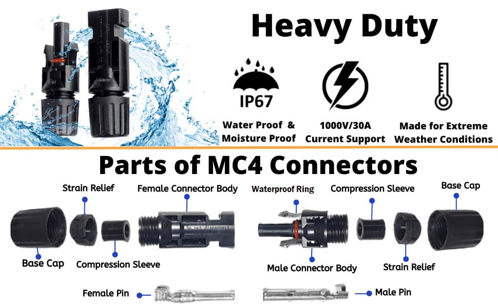heavy duty mc4 connector