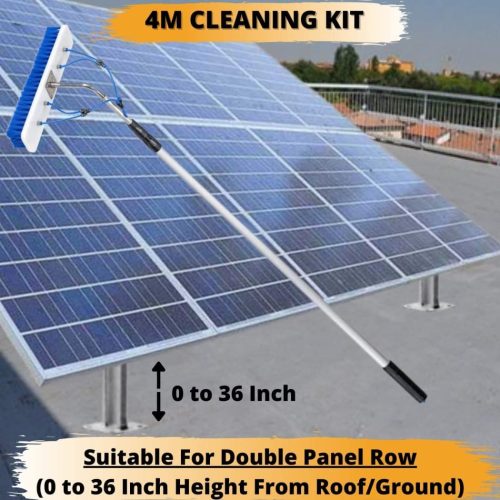 4M Solar panel cleaning kit working