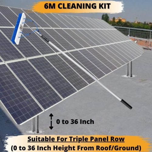 6M Solar panel cleaning kit working