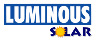 Luminous solar logo