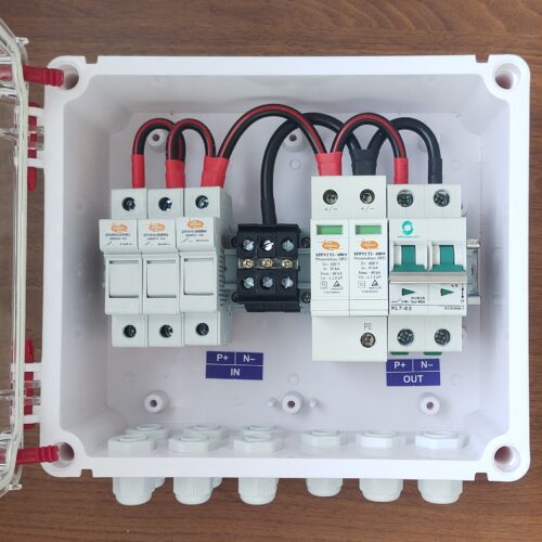 Kenbrook Solar AJB DCDB 3 in 1 out 600V Inbuilt 3 x 20A Fuses, 600V SPD and MCB