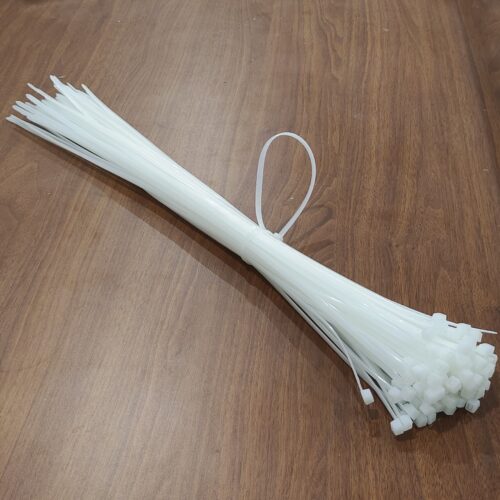 500 x 5 mm White Cable Ties