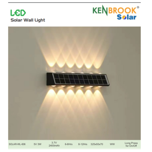 6+6 Solar wall light