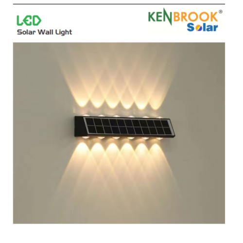 6+6 Solar wall light