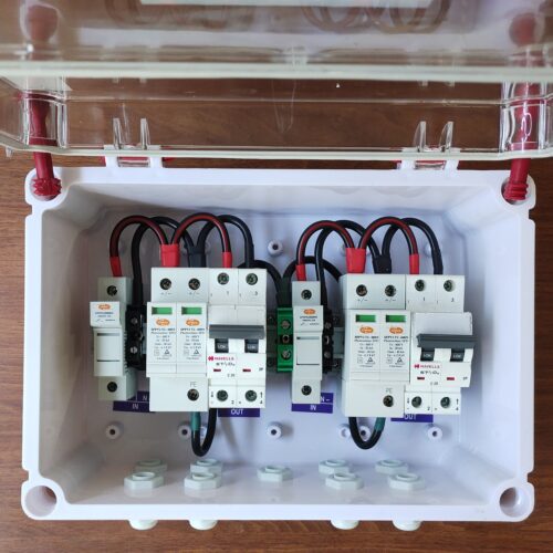 Kenbrook Solar ACDB Box Three Phase 32A Havells SPD 320V , With Indicator + DCDB 2 in 2 Out Elmex SPD 600V, Havells MCB 20A for Solar Panels (3Ph 32A IND Combo) - Image 3