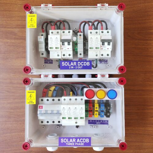 Kenbrook Solar ACDB Box Three Phase 32A Havells SPD 320V , With Indicator + DCDB 2 in 2 Out Havells SPD 600V, Havells MCB 20A for Solar Panels (3Ph 32A IND Combo) - Image 2