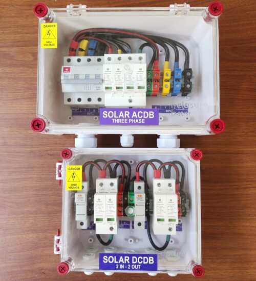 Kenbrook Solar ACDB Box Three Phase 32A Havells SPD 320V + DCDB 2 in 2 Out Havells SPD 600V (3Ph 32A Combo) - Image 2