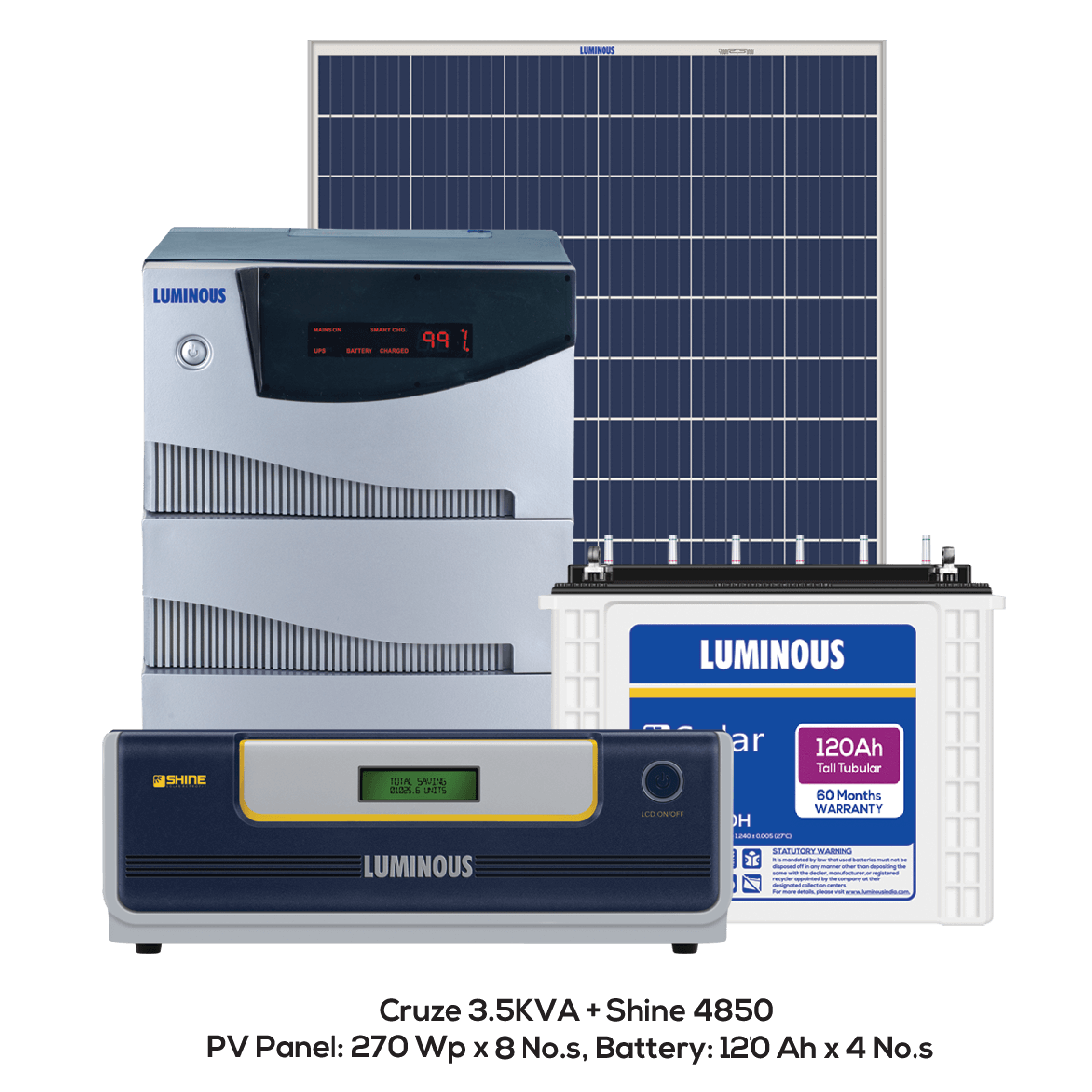 2kW Luminous Solar System Best Price with Panel, Inverter & Battery