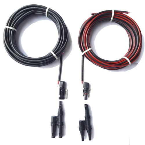 Kenbrook Solar 6mm DC Wire 20 Meters with Y Connectors (10M Red + 10M Black)