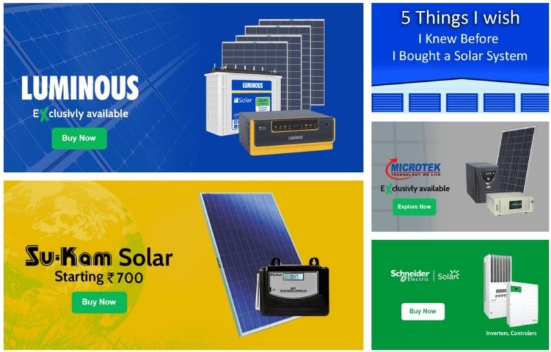 Solar Panel Online store to buy solar products online in india