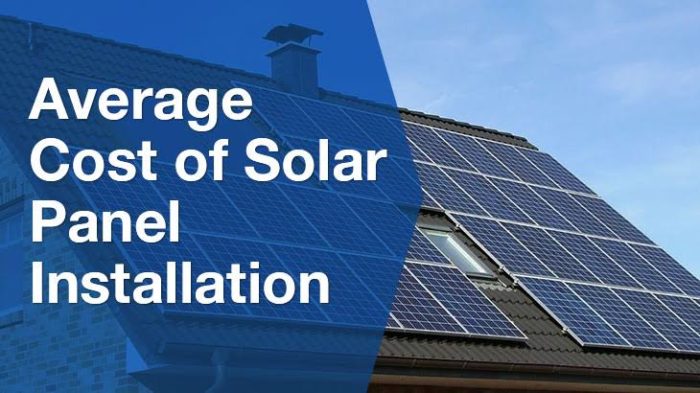 Solar panel cost
