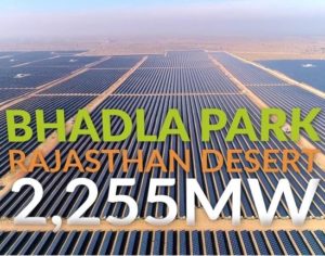 Solar power plants installed at Badla Rajasthan India